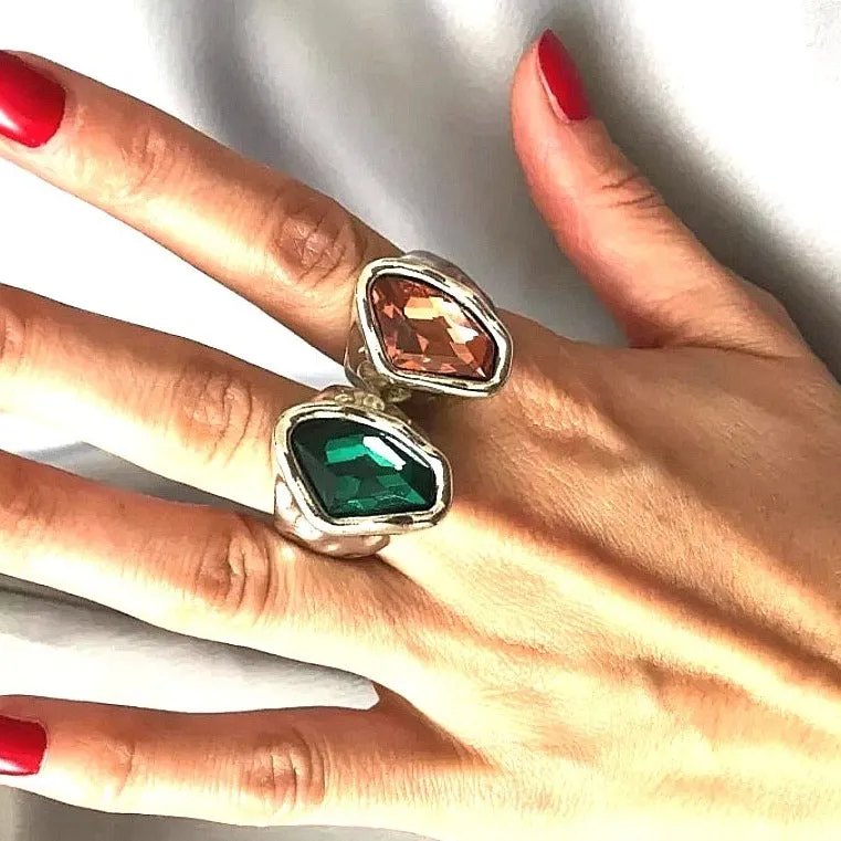 Vintage Silver Zircon Ring For Women Jewelry