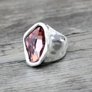 Vintage Silver Zircon Ring For Women Jewelry