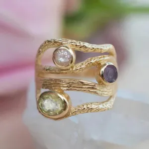 Vintage Two Tone Pearl Ring Women Accessories Girl Party Jewelry