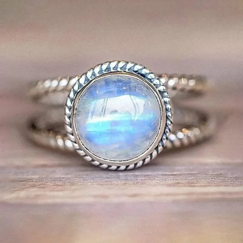 Vintage Two Tone Pearl Ring Women Accessories Girl Party Jewelry