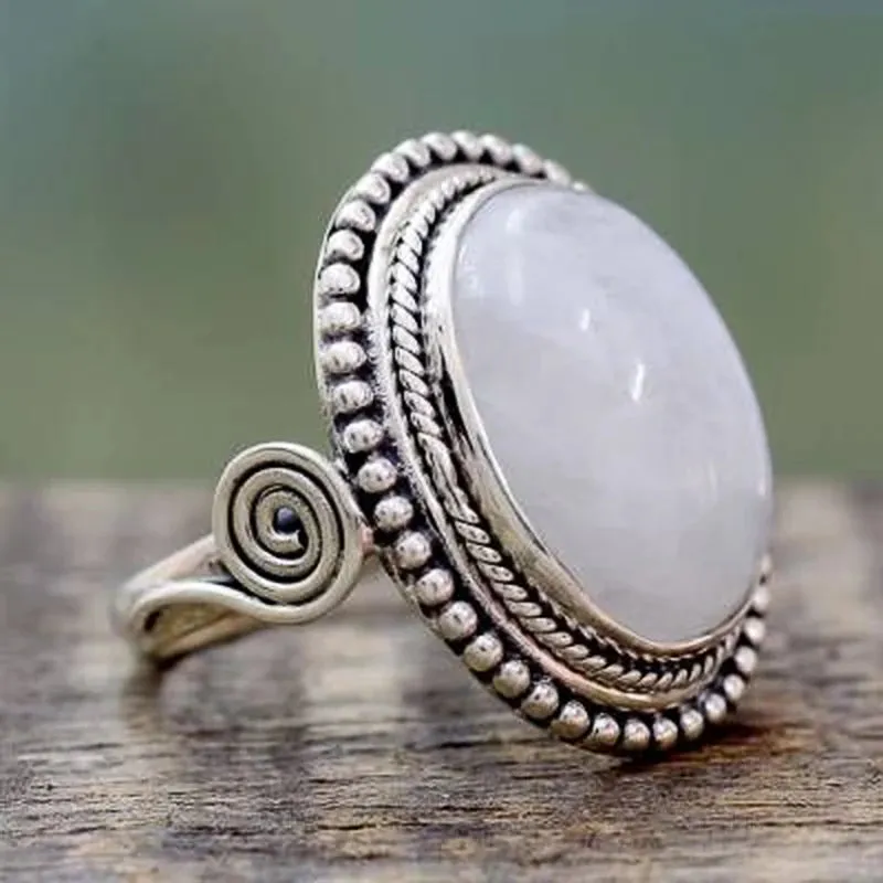 Vintage Two Tone Pearl Ring Women Accessories Girl Party Jewelry