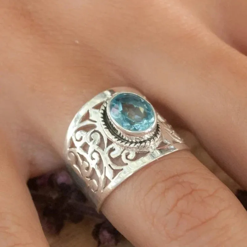 Vintage Two Tone Pearl Ring Women Accessories Girl Party Jewelry