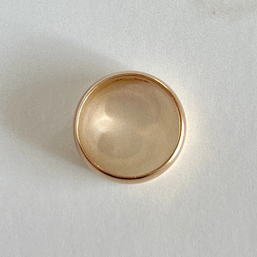 Vintage Wide Gold Band 14k