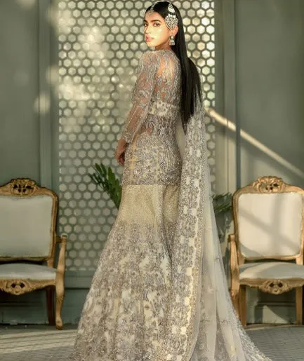 White Nikkah Sharara Shirt Pakistani Wedding Dresses