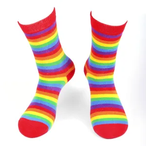 Women's Rainbow Striped Novelty Socks