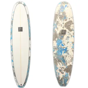WRV 7'4" Kamp Trident Blue/Grey Splatter Surfboard