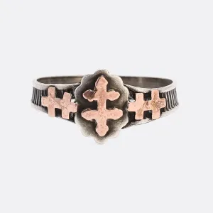 WW2 Free France Cross of Lorraine Ring