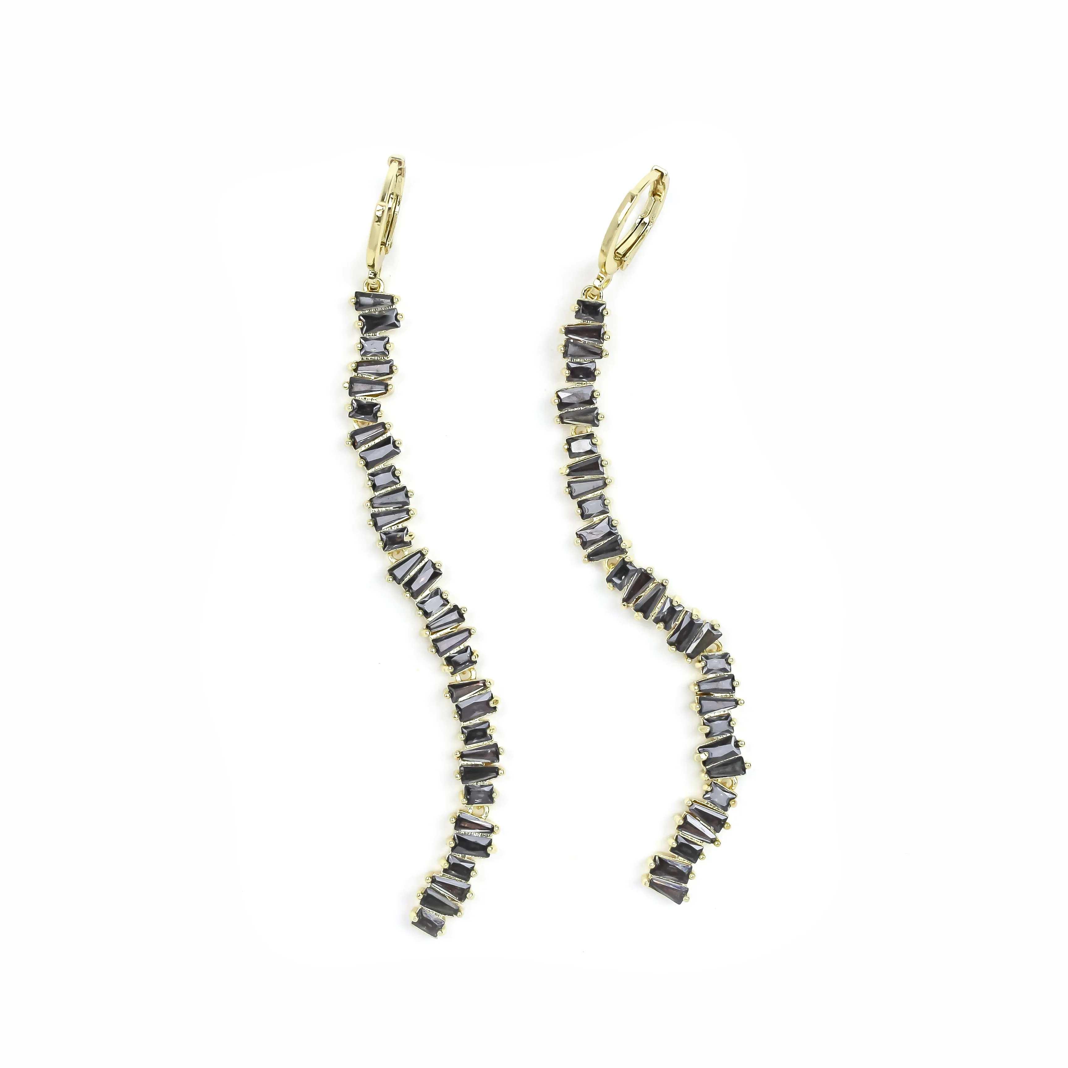 Zig Zag Smoke Earrings
